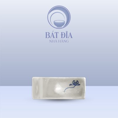 Gác Đũa 2 In 1 Men Trắng Vẽ Sen Lam