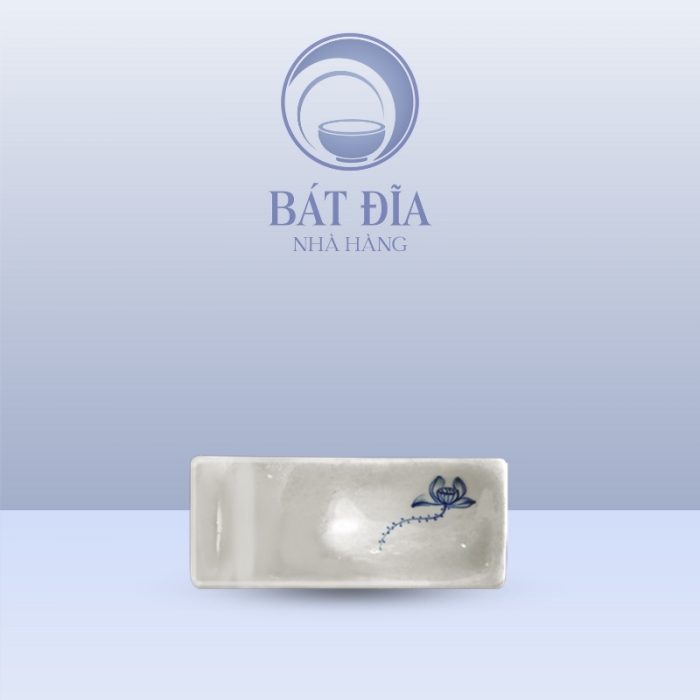 Gác Đũa 2 In 1 Men Trắng Vẽ Sen Lam