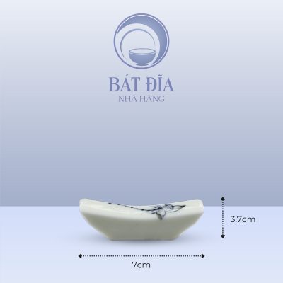 Kích Thước Gác Đũa Men Kem Vẽ Sen Nâu