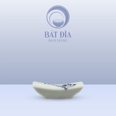 Gác Đũa Men Kem Vẽ Sen Nâu