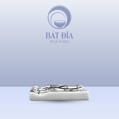 Gác Đũa Thìa Men Trắng Vẽ Cá Đàn