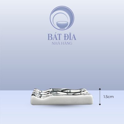 Gác Đũa Thìa Men Trắng Vẽ Cá Đàn