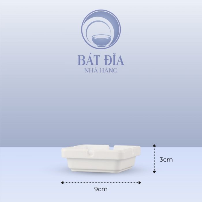 Kích Thước Gạt Tàn Thuốc Melamine Trắng