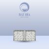 Gia Vị 2 Ngăn Chữ Nhật Men Xanh Hoa Bèo