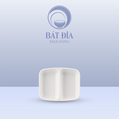 Gia Vị 2 Ngăn Melamine Trắng