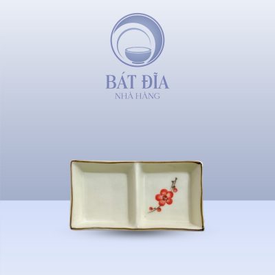 Gia Vị 2 Ngăn Men Kem Vẽ Đào Đỏ