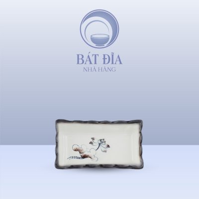 Gia Vị 2 Ngăn Men Kem Vẽ Sen Nâu