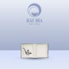 Gia Vị Chữ Nhật Men Kem Vẽ Sen Nâu