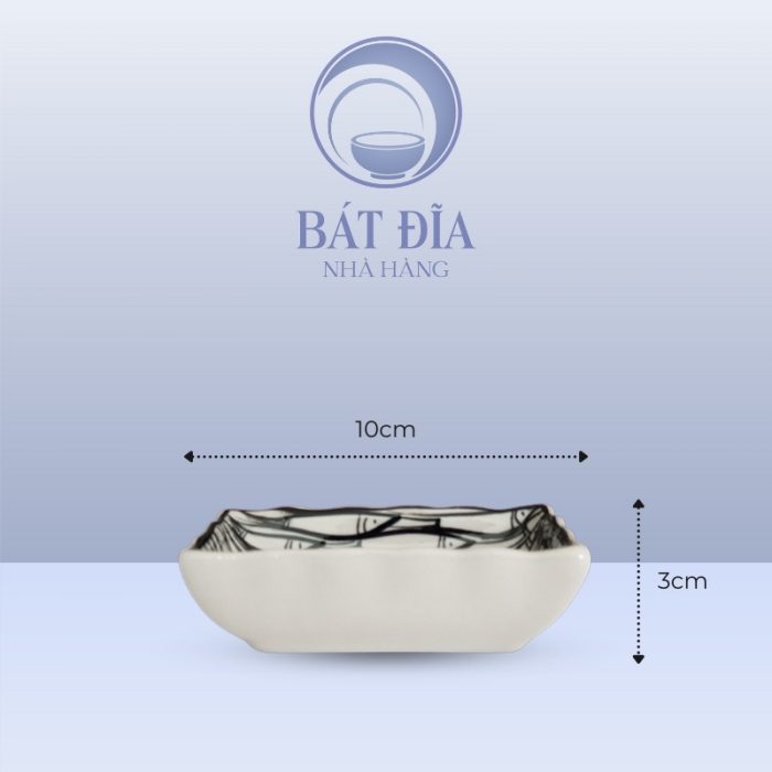 Gia Vị Lượn Men Trắng Vẽ Cá Đàn