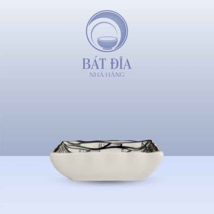 Gia Vị Lượn Men Trắng Vẽ Cá Đàn
