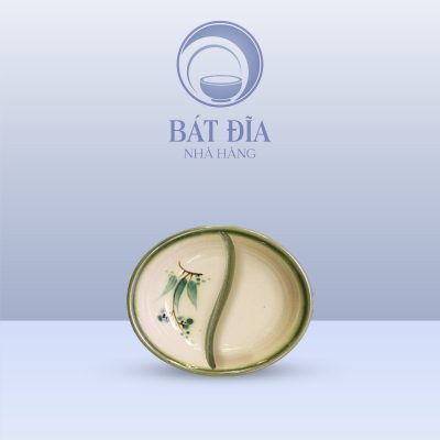 Gia Vị Oval 2 Ngăn Men Xanh Đào Chuồn