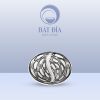 Gia Vị Oval 2 Ngăn Men Trắng Vẽ Cá Đàn