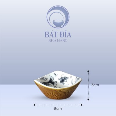 Kích Thước Gia Vị Tam Giác Men Nâu Cá Chép