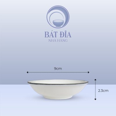 Kích Thước Gia Vị Tròn Men Kem Vẽ Cá Xanh