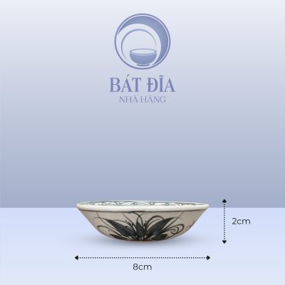 Kích Thước Gia Vị Tròn Men Rạn Vẽ Chuồn Xanh