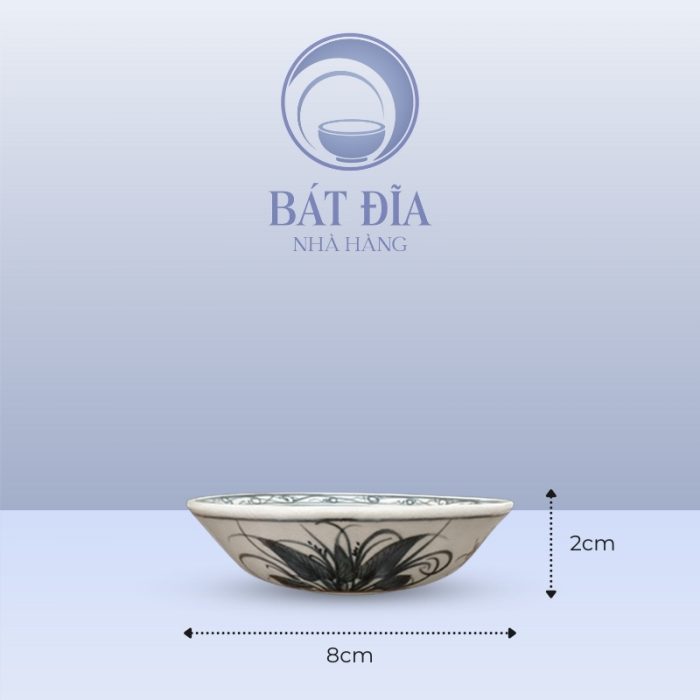 Kích Thước Gia Vị Tròn Men Rạn Vẽ Chuồn Xanh