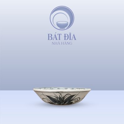 Gia Vị Tròn Men Rạn Vẽ Chuồn Xanh