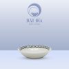 Gia Vị Tròn Men Trắng Vẽ Hoa Dây