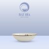 Gia Vị Tròn Men Trắng Vẽ Sen Lam