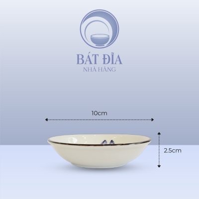 Kích Thước Gia Vị Tròn Men Trắng Vẽ Sen Lam