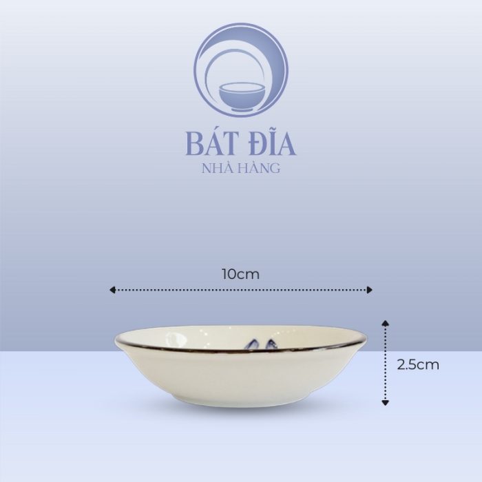 Kích Thước Gia Vị Tròn Men Trắng Vẽ Sen Lam