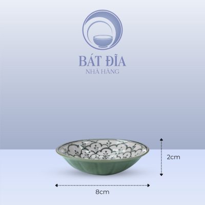 Kích Thước Gia Vị Tròn Men Xanh Hoa Bèo