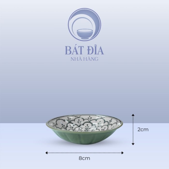 Kích Thước Gia Vị Tròn Men Xanh Hoa Bèo