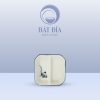 Gia Vị Vuông 2 Ngăn Men Kem Vẽ Sen Nâu