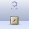 Gia Vị Vuông Men Kem Vẽ Đào Đỏ