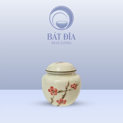 Hộp Chè Men Kem Vẽ Đào Đỏ
