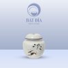 Hộp Chè Men Kem Vẽ Sen Nâu