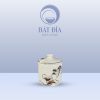 Hũ Đường Men Kem Vẽ Sen Nâu