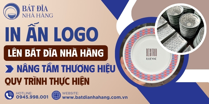 Bộ Đồ Ăn In Logo Tạo Nhận Diện Thương Hiệu Tinh Tế Cho Nhà Hàng