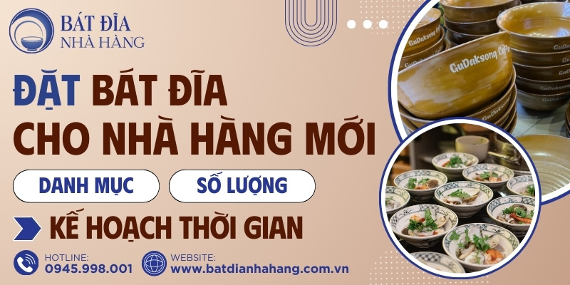 Checklist đặt bát đĩa cho nhà hàng mới
