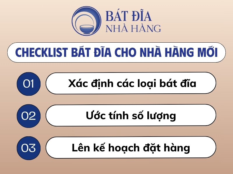 Kế hoạch đặt bát đĩa cho nhà hàng chuẩn bị khai trương