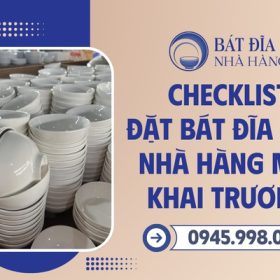 Kế hoạch đặt bát đĩa cho nhà hàng chuẩn bị khai trương