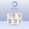 Khay 5 Ngăn Melamine Trắng