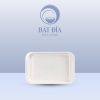 Khay Chữ Nhật Có Tay Cầm Melamine Trắng