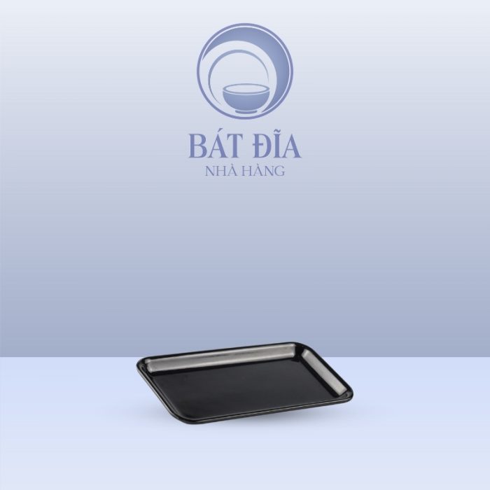 Khay Khăn Mặt Melamine Đen