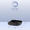 Kích Thước Khay Suki Ngắn Melamine Đen