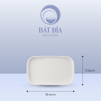 Kích Thước Khay Thịt Suki Melamine Trắng