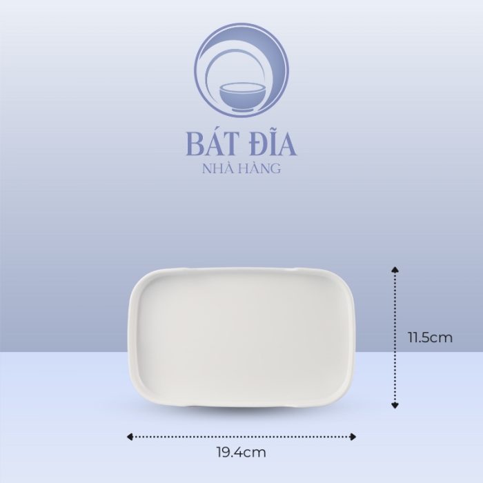 Kích Thước Khay Thịt Suki Melamine Trắng
