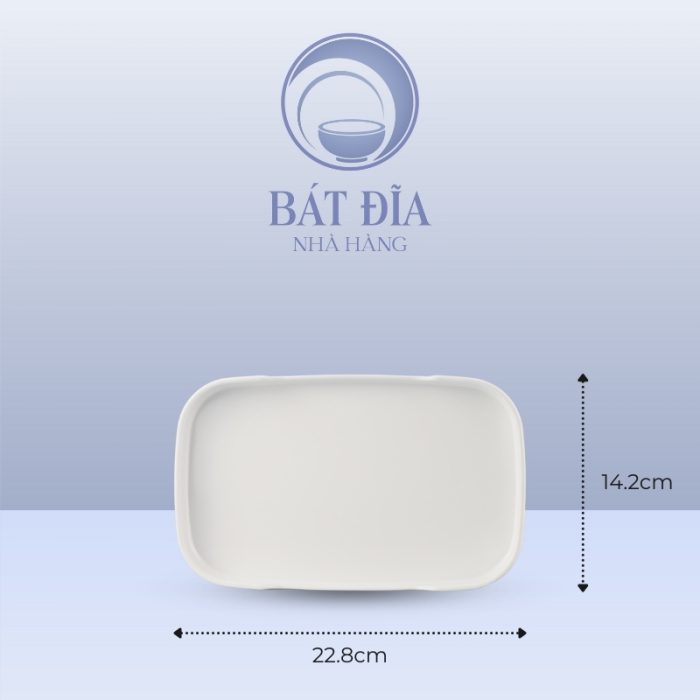 Kích Thước Khay Thịt Suki Melamine Trắng