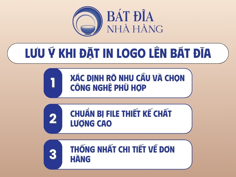 Lưu ý khi in logo lên bát đĩa