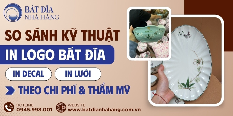 Kỹ thuật in logo lên bát đĩa nhà hàng