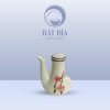 Lọ Mắm Men Kem Vẽ Đào Đỏ