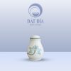 Lọ Tiêu Men Kem Vẽ Sen Xanh