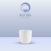 Ly Bầu Thấp Melamine Trắng