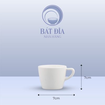 Kích Thước Ly Expresso Dày Melamine Trắng