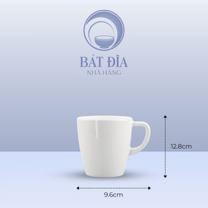 Kích Thước Ly Machiato Dày Cao Melamine Trắng
